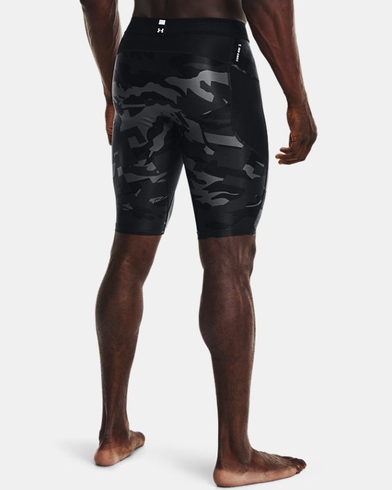 Men's UA Iso-Chill Compression Print Long Shorts, Black, pdpMainDesktop image number 2